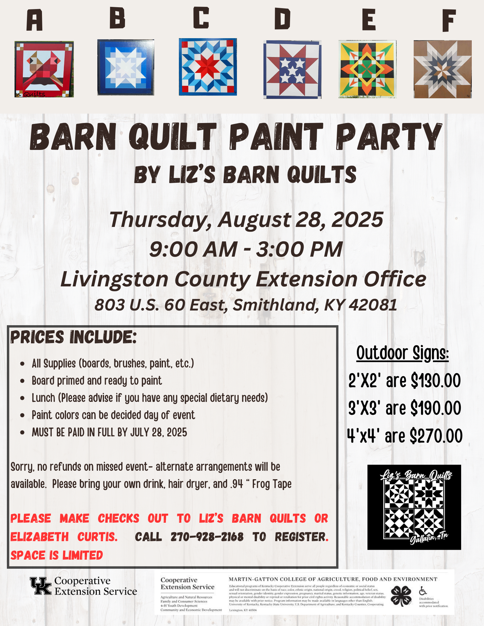 Barn Quilt Flyer
