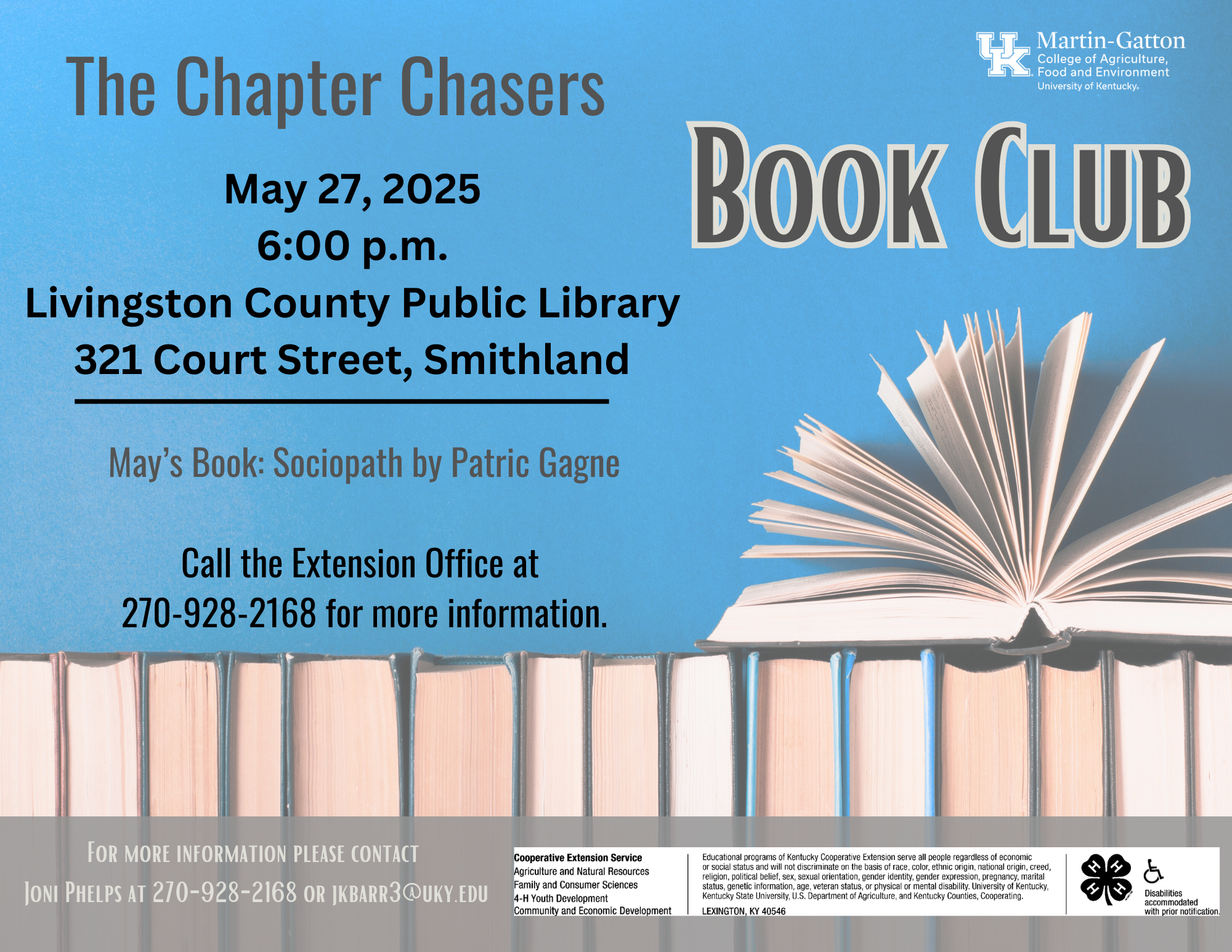 Chapter Chasers Book Club Flyer