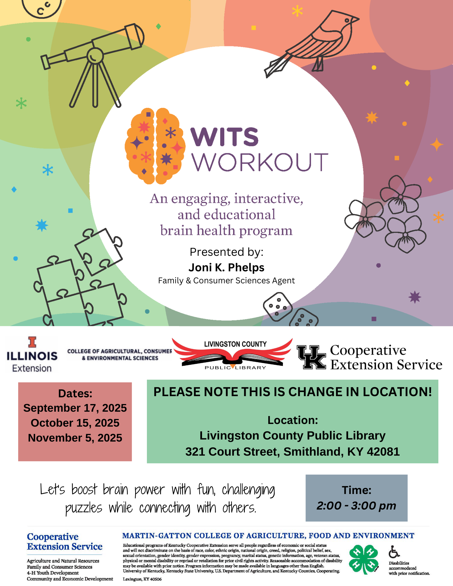 Wits Workout flyer