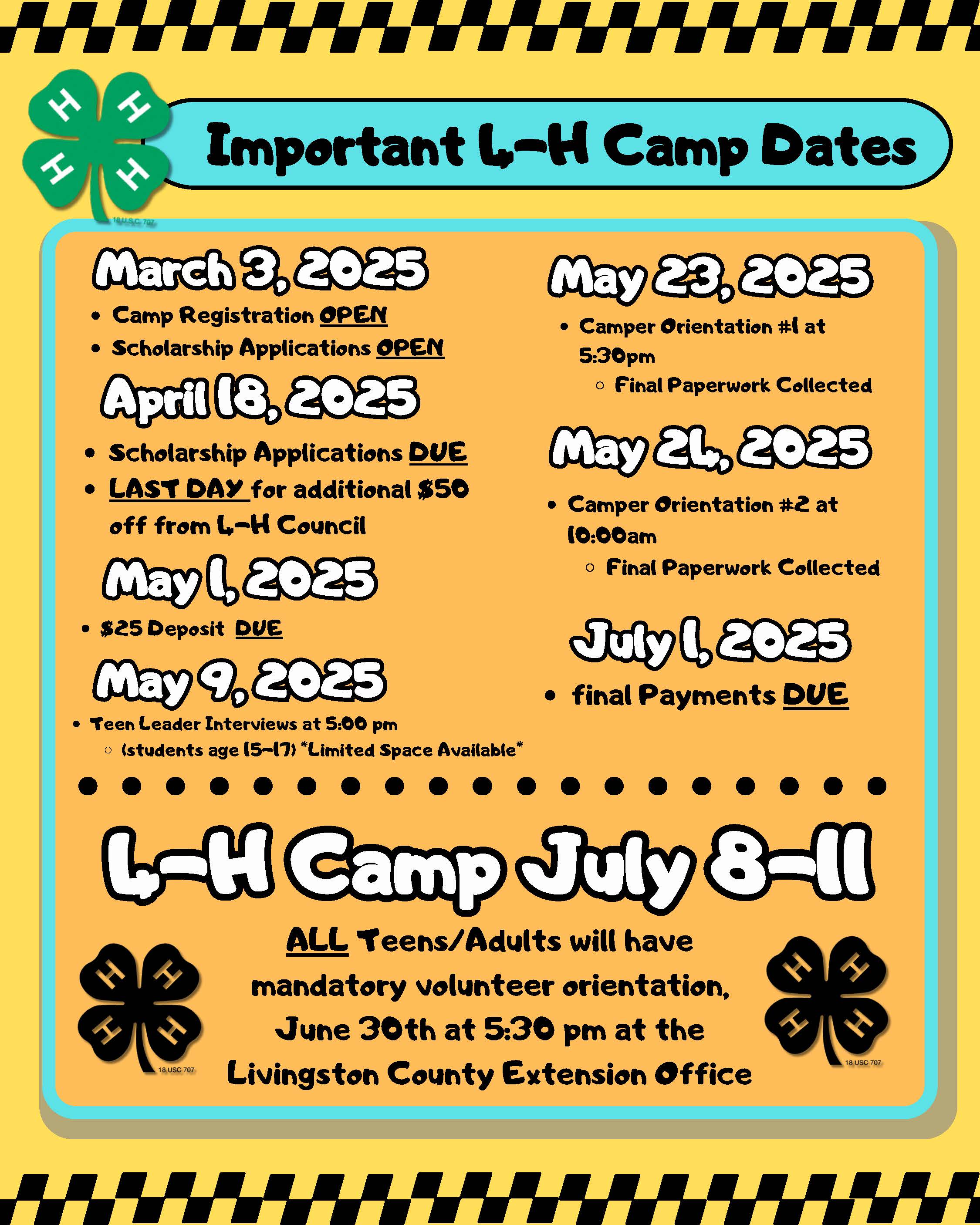 4-H Camp Information 2