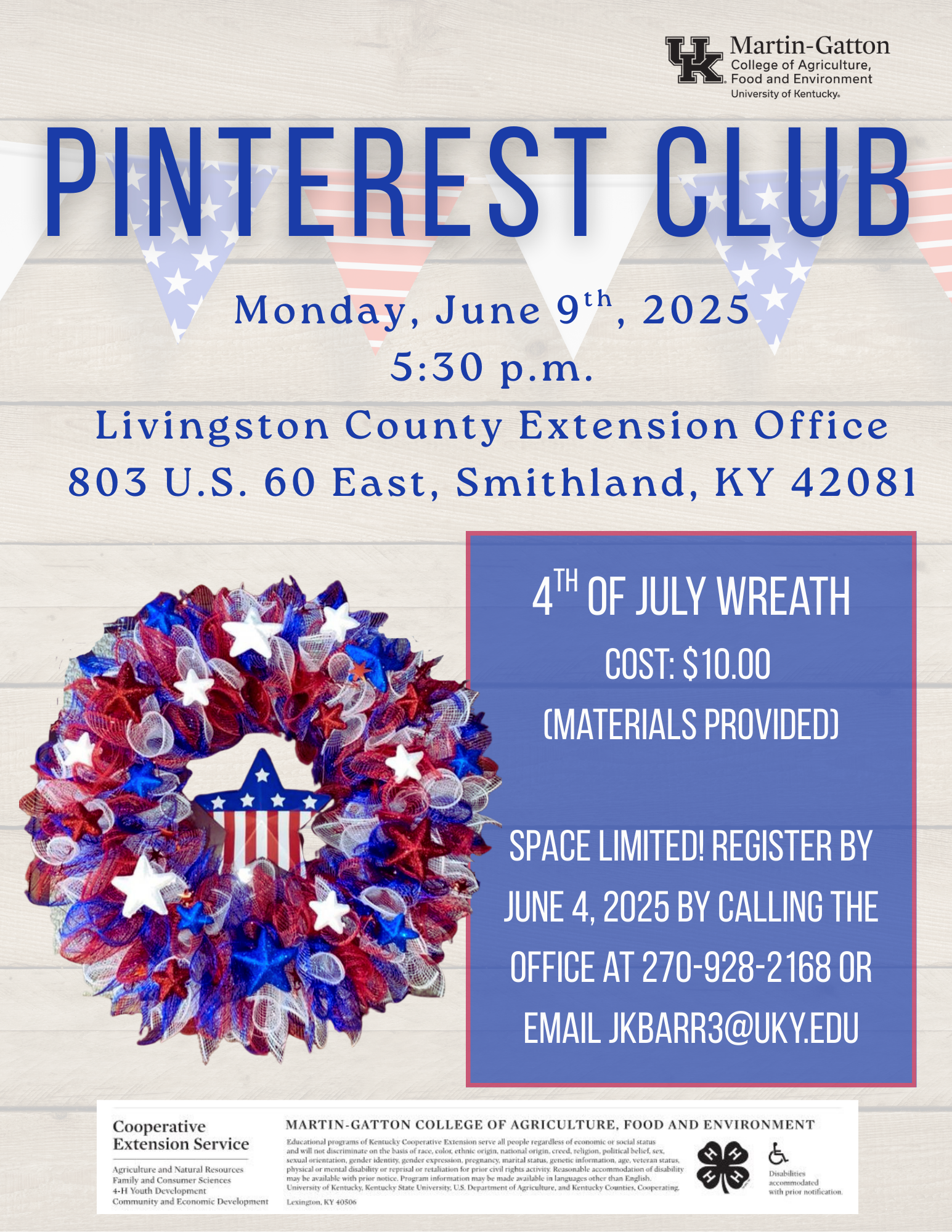 Pinterest Club Flyer