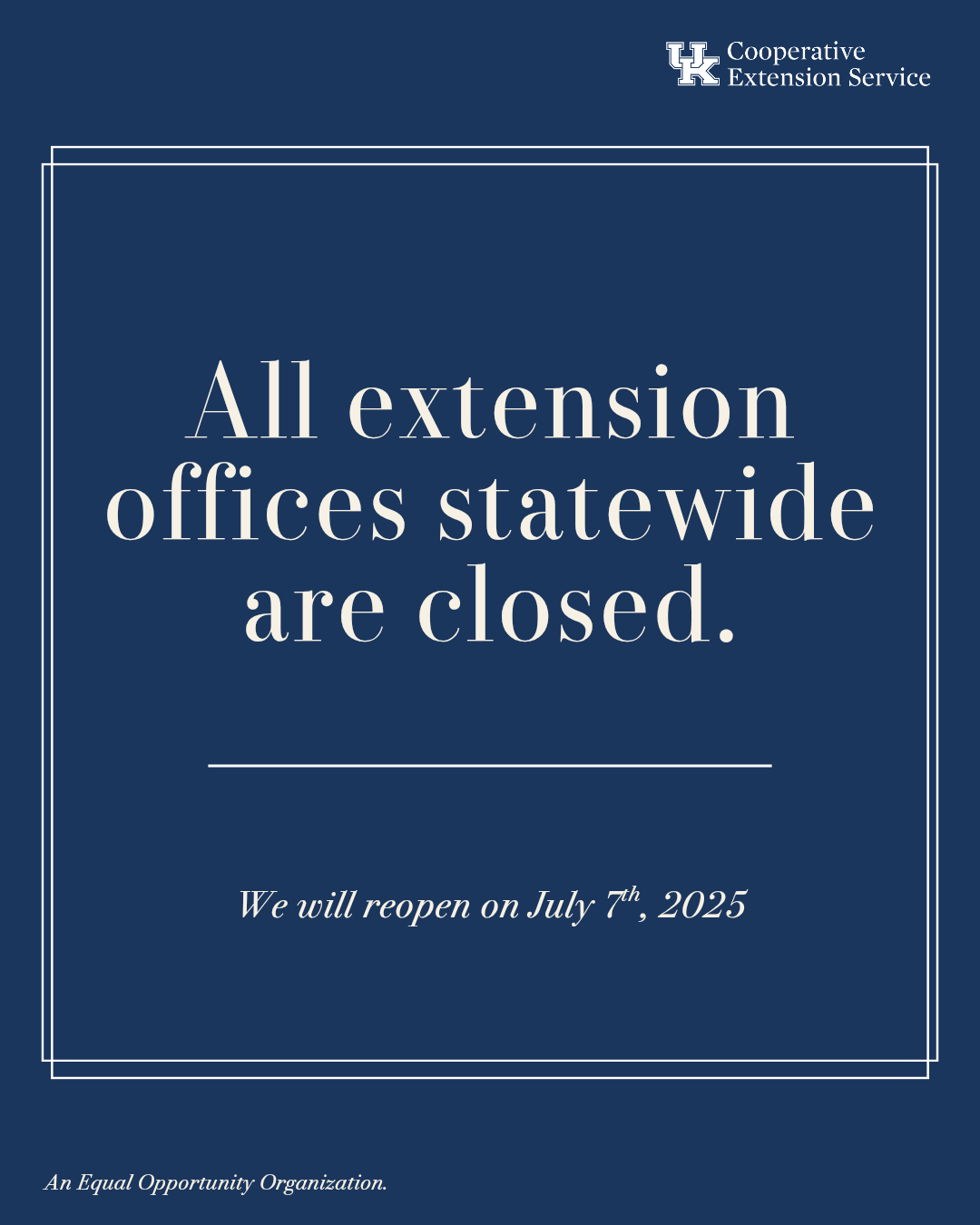 July 4th Holiday Closure