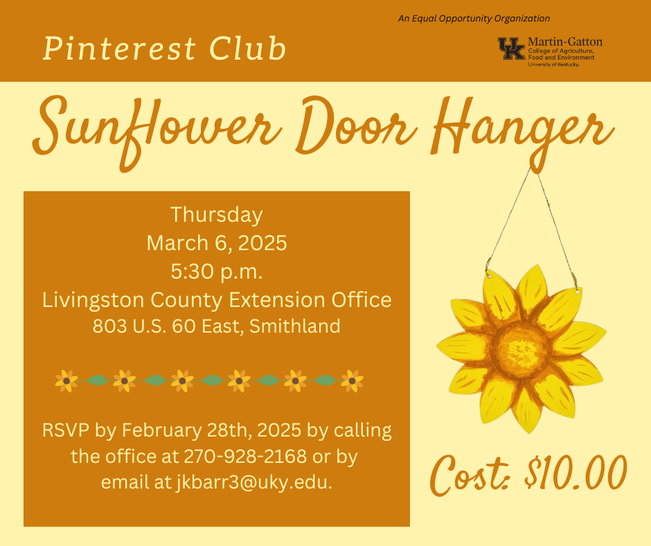 Sunflower Door Hanger flyer