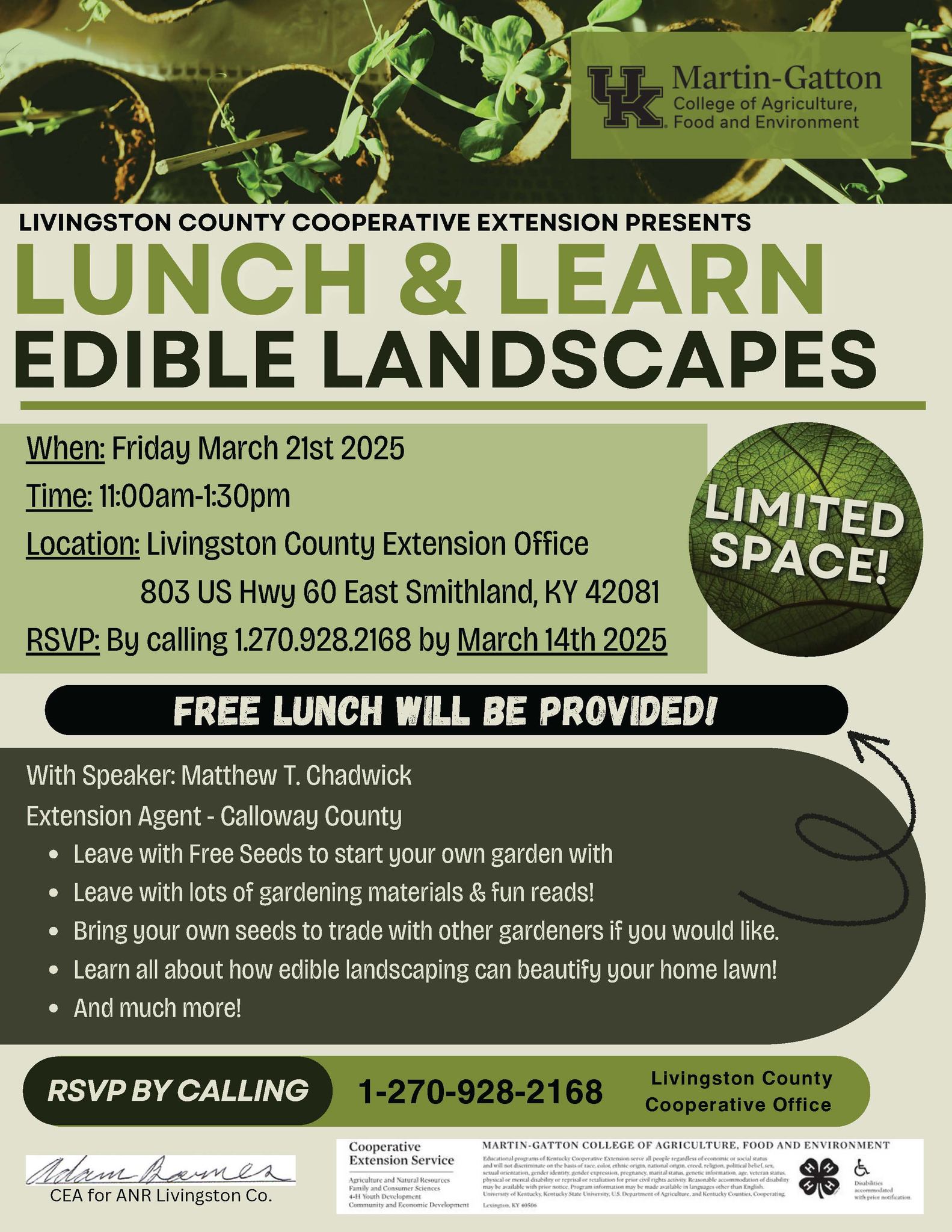 Lunch and Learn flyer