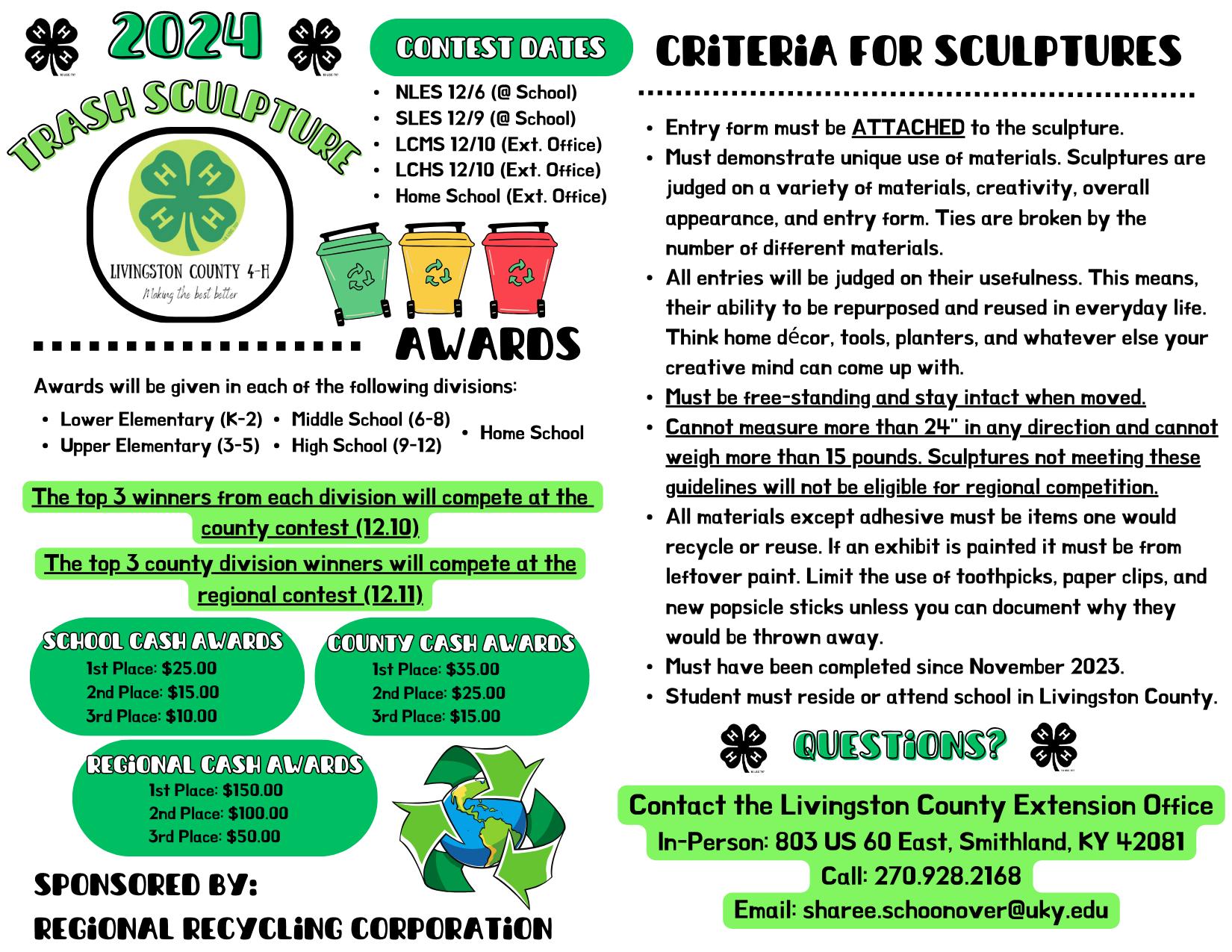 Trash Sculpture Information Sheet