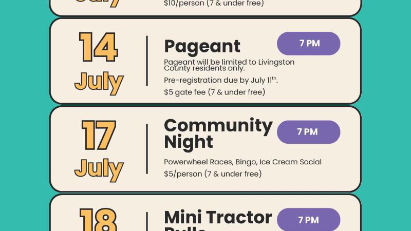 Fair schedule